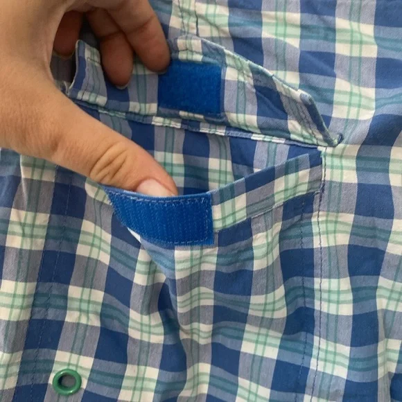 Original Penguin Blue Plaid Swim Trunks - Picture 8 of 8